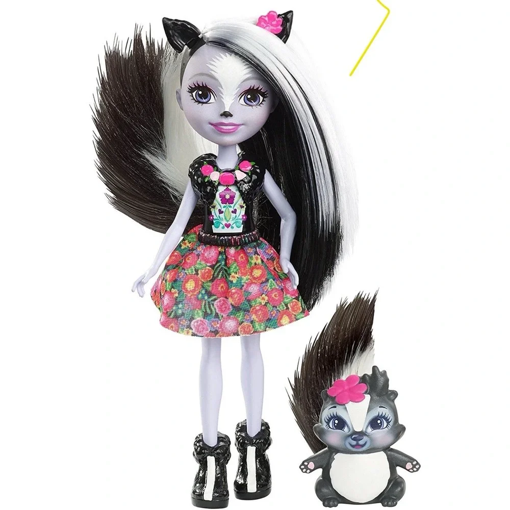 NEW NIP Enchantimals Sage Skunk‎ Doll & Caper Figure